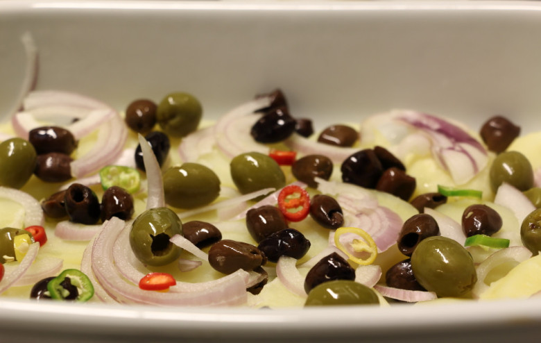 primo strato di ingredienti