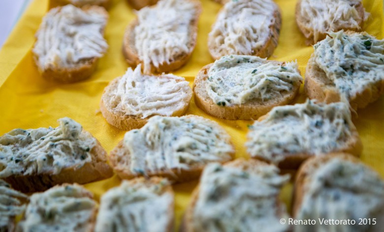 Crostini con baccalà mantecato