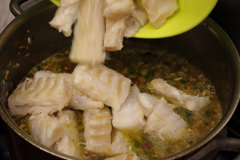 Buridda di Stoccafisso Cottura Filetti